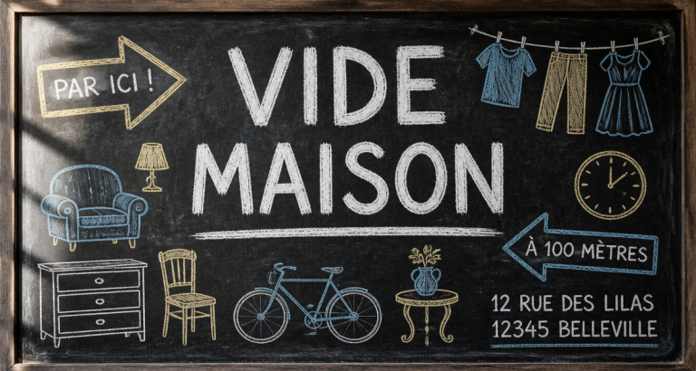 affiche vide maison tableau noir craie