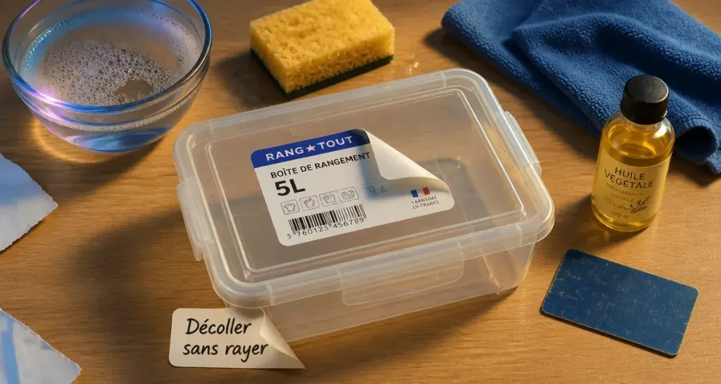 Comment décoller une étiquette sur du plastique sans traces ni rayures