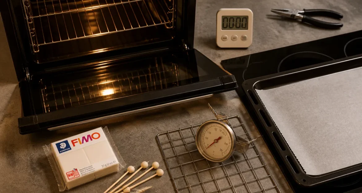Cuisson de la pâte Fimo : 110°C et 30 minutes pour réussir vos créations Cuisson pour pate fimo à 110°C 30 minutes, thermomètre et four