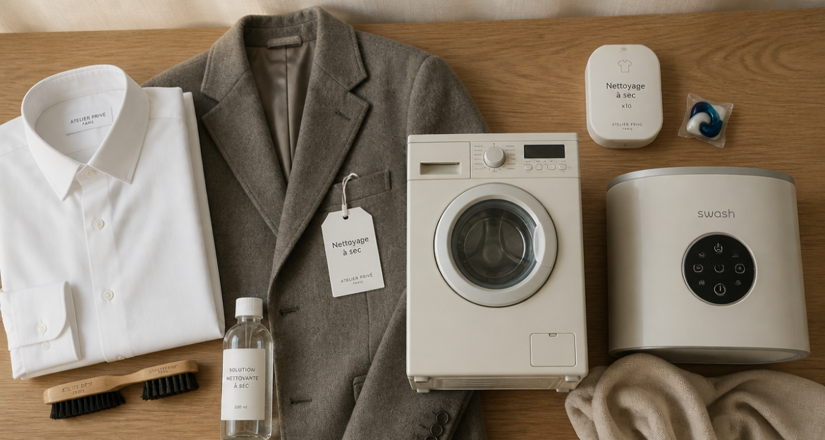 Machine à laver ou nettoyage à sec : comment préserver vos textiles fragiles ? machine à laver nettoyage à sec chemise veste accessoires