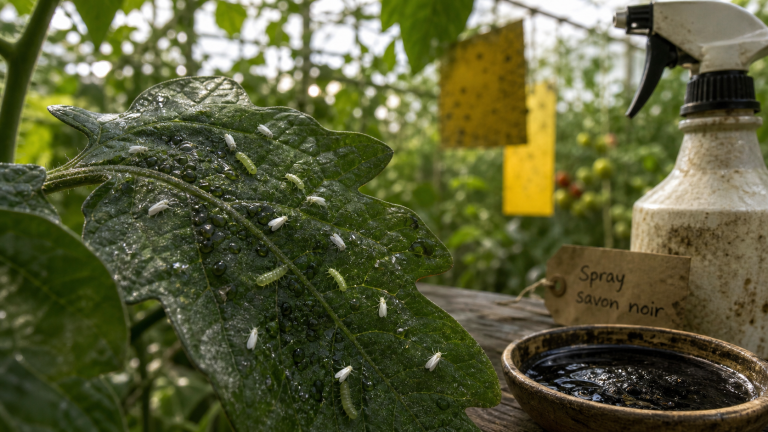 Mouche blanche : recette de grand-mère au savon noir pour feuilles collantes