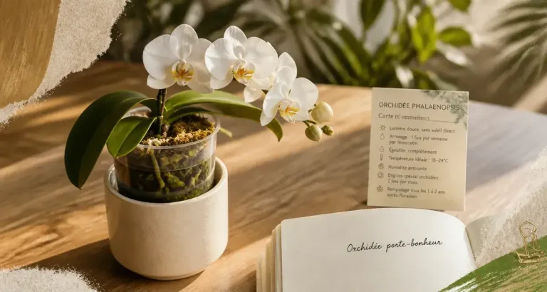 Offrir une orchidée porte malheur : orchidée Phalaenopsis blanche en pot translucide