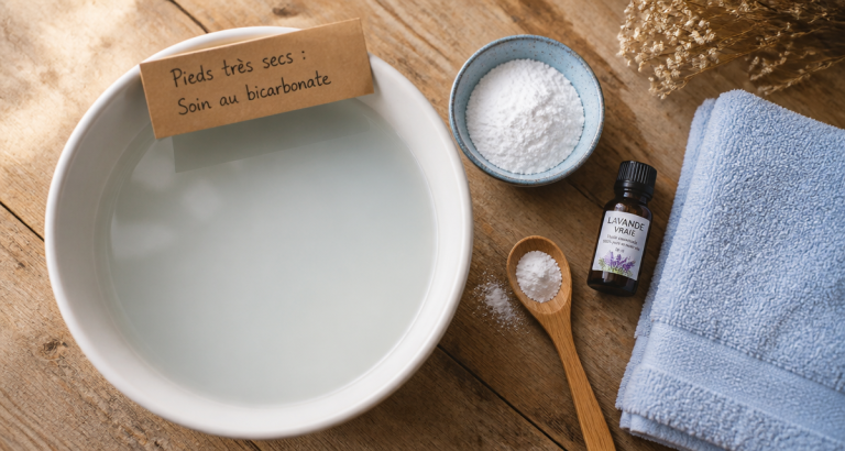 pied très sec remède de grand-mère bicarbonate