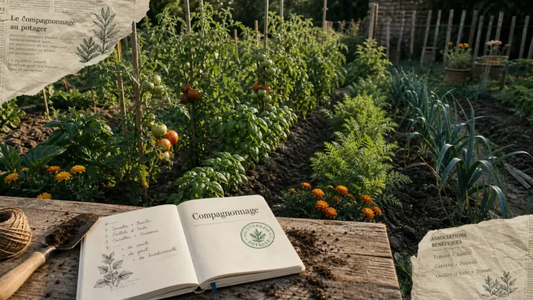 Association de plantes au potager : tomates et basilic, œillets d’Inde, carottes et poireaux