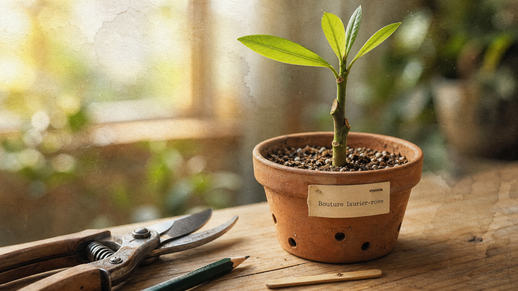 Bouture de laurier comment faire : bouture 15–20 cm en pot