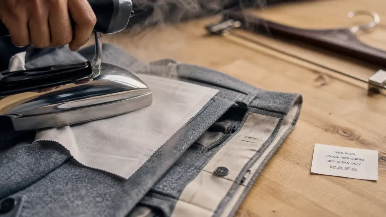 Comment repasser un pantalon parfaitement sans abîmer le tissu Comment repasser un pantalon sans abîmer le tissu, fer et pattemouille