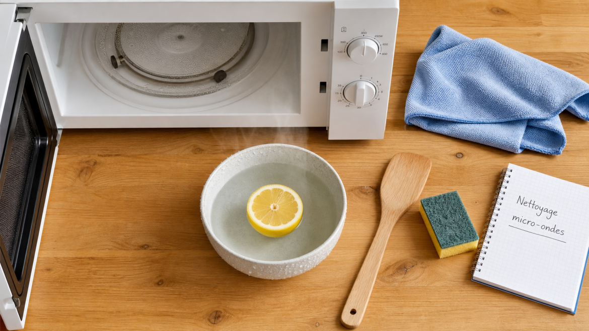 Nettoyage micro onde naturel : eau et citron anti-graisses et odeurs