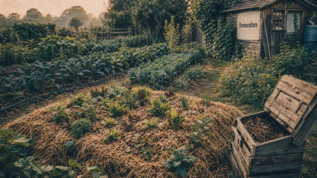 La permaculture au potager : paillage paille-feuilles, associations de cultures