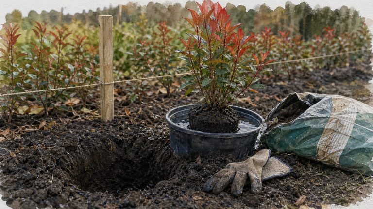 Quand planter photinia : plantation pour haie dense