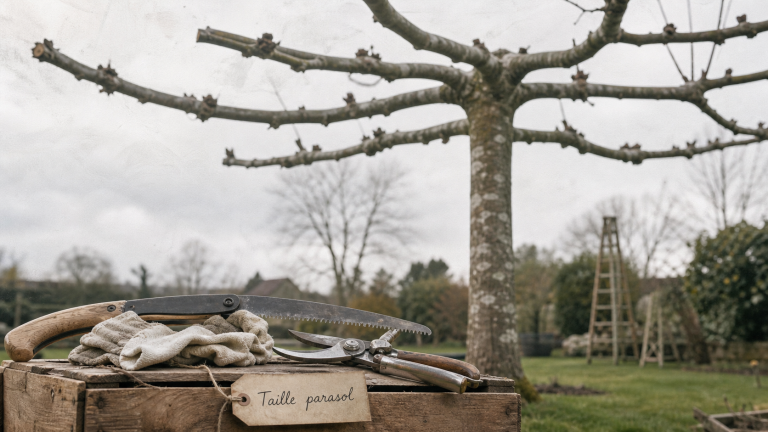Tailler un tilleul en parasol : branches horizontales à 2,50 m