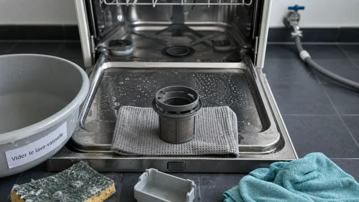 Eau stagnante, tuyaux et filtres : la bonne méthode pour vider un lave-vaisselle sans l’abîmer Vider le lave vaisselle : tuyaux et filtres pour éviter l’eau stagnante