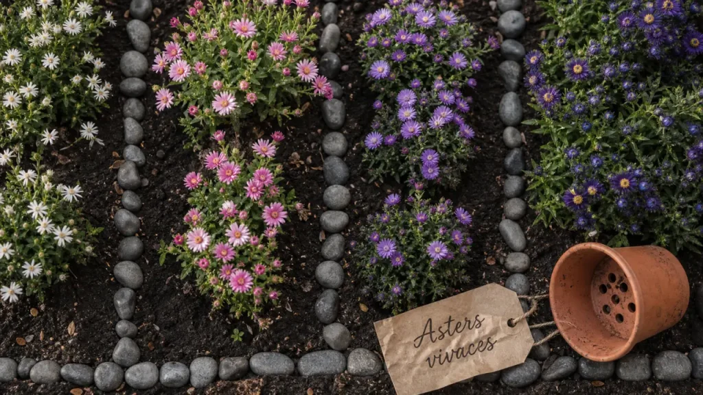 Asters vivaces : massif en hauteur, floraison et couleur