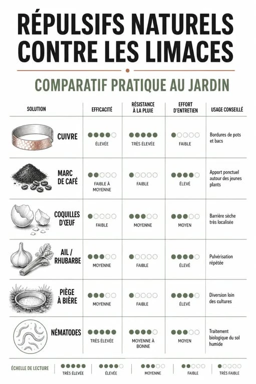 Comparatif du répulsif naturel limace selon la pluie, l’efficacité et l’entretien