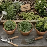 Jardiner facile : pots de terre cuite, arrosoir et plantes robustes pour réduire l’entretien