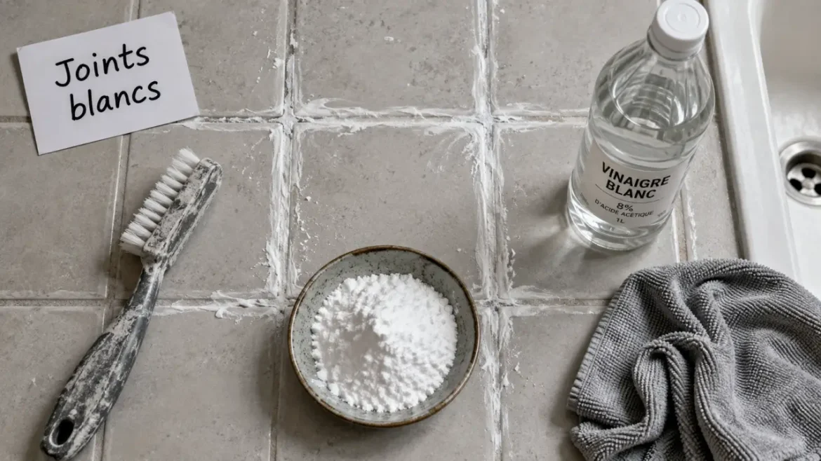 Joints de salle de bain noirs ou jaunis, 4 méthodes efficaces pour les blanchir sans les abîmer Blanchir les joints salle de bain avec bicarbonate et vinaigre