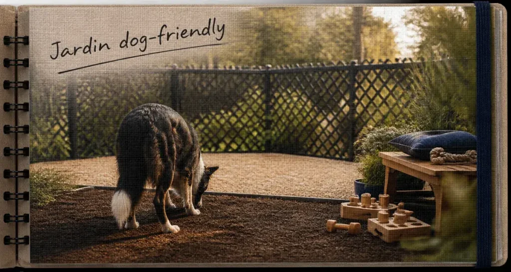 Chien jardin : jardin dog-friendly sécurisé