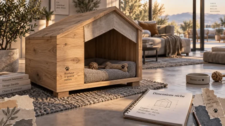 Maison pour chien en bois, taille idéale pour protéger du froid