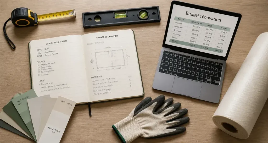 Travaux de rénovation intérieur : ordre des travaux sur un carnet de chantier