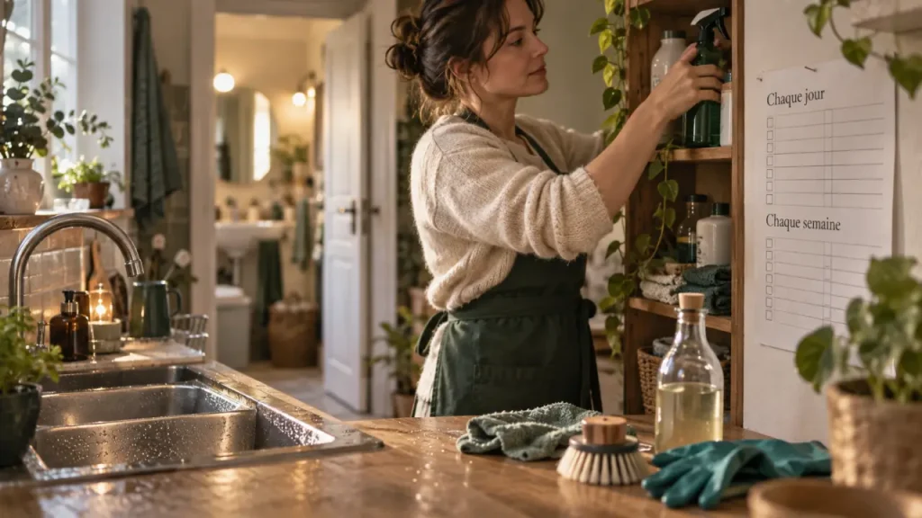 Entretien de la maison : planning par pièce dans la cuisine