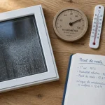 Humidité fenetre : gouttes de condensation sur la vitre