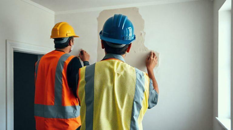 Intérimaire sur un chantier de rénovation intérieure