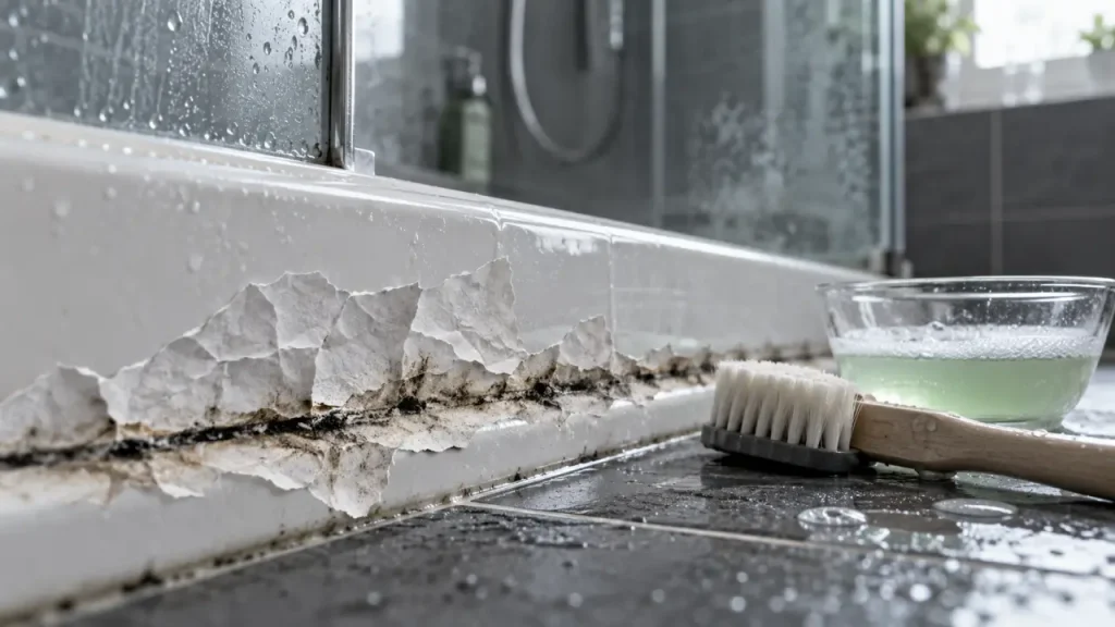 Nettoyer joint salle de bain : enlever le noir sur silicone sans l’abîmer