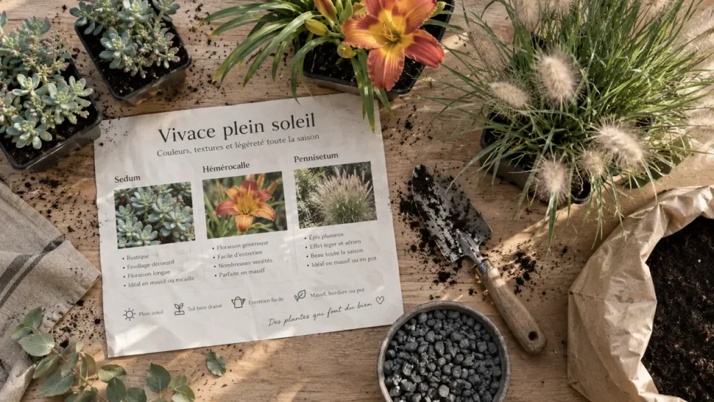Vivace plein soleil et substrat : choisir le bon sol avant l’été